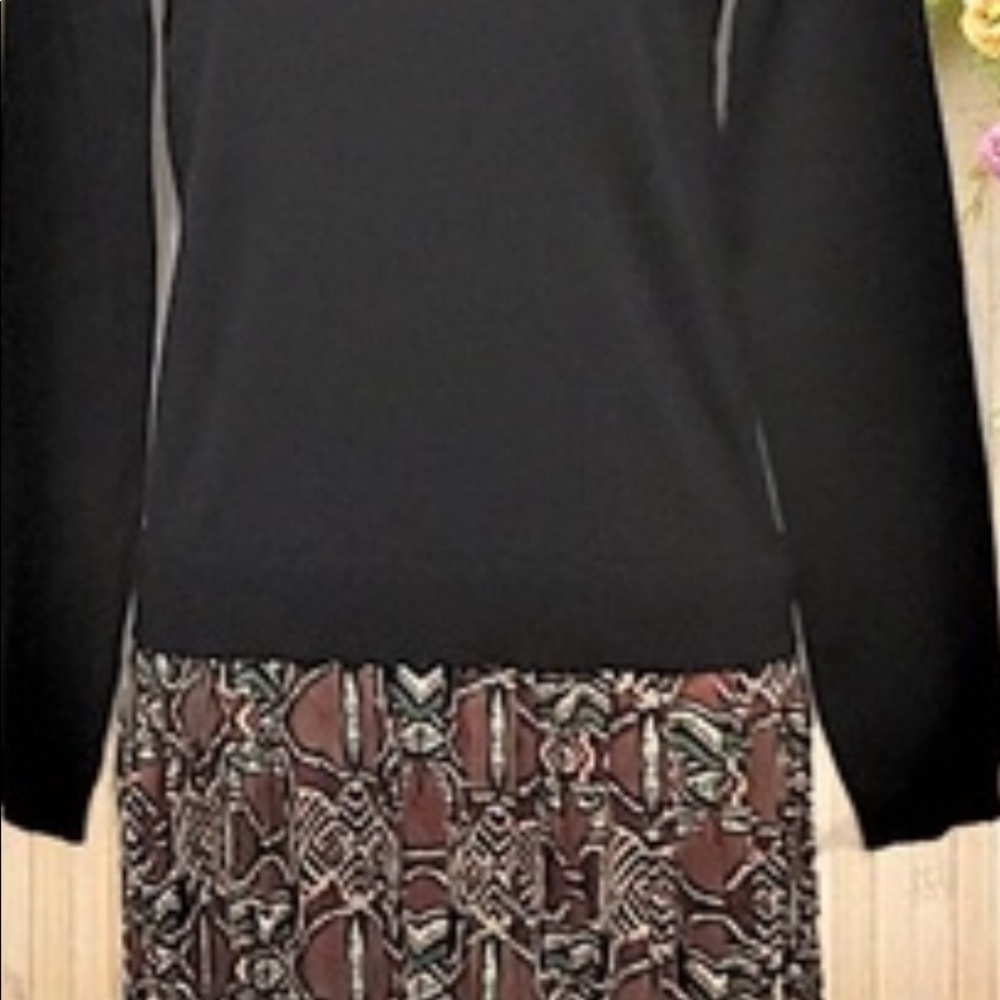 Print knit sweater dress size XL - Picture 3 of 4